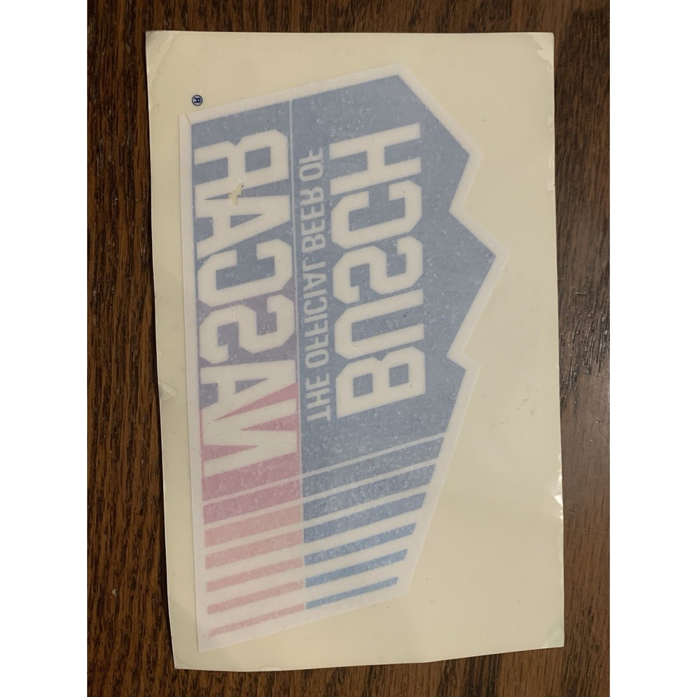 New Old Stock  Vintage 1991 Busch The Official Beer Of NASCAR Sticker / Decal